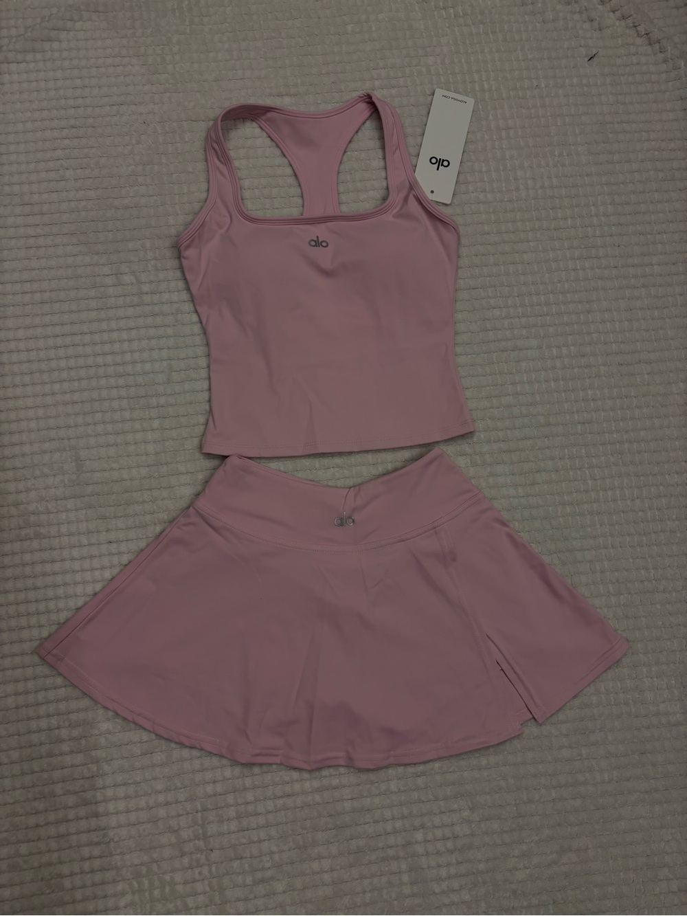 ALO Yoga Pink Tank and Skirt Set - Picture 5 of 8